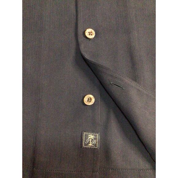 Tommy Bahama Shirt Mens Small Black Silk Caribbean Stud Poker Cards Pin Up Girls - Picture 6 of 12